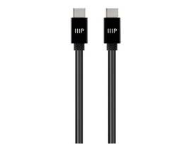 MONOPRICE SELECT CHARGE & SYNC TYPE-C TO TYPE-C CABLE_ USB 2.0_ TPE JACKET_ UP TO 5A/100W_ 6FT_ BLACK