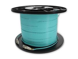 AddOn 75m LC (Male) to LC (Male) Straight Aqua OM4 Duplex Fiber OFNR (Riser-Rate