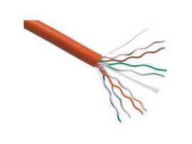 AXIOM CAT6 23AWG 4-PAIR SOLID 550MHZ PLENUM BULK CABLE SPOOL 1000FT (ORANGE)