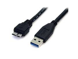 0.5M 1.5FT BLACK USB 3.0 MICRO B CABLE