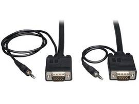 VGA Coax Monitor Cable with Audio, High Resolution Cable with RGB Coax (HD15 and