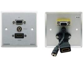 KRAMER WXA-H/US-D(W) PASS VE WALL PLATE 15 PIN HD 3.5MM AUDIO HDMI DECORA OR SIMILAR FRAME US WHT
