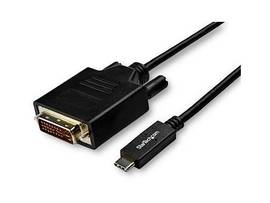 Black 10ft USB Type C DP Alt Mode HBR2 to DVI-Digital (single-link) Cable / 1920