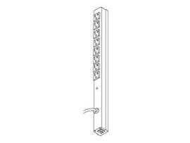 LEGRAND-WIREMOLD NARROW 20IN GRAY W/8 5-2