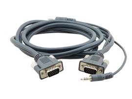 KRAMER MOLDED 15-PIN HD(MALE-MALE) FLEXIBLE CABLE WITH AUDIO (35FT)