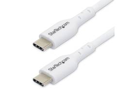 STARTECH 10FT (3M) WHITE USB-C CHARGING CABLE, USB C CABLE, USB 2.0 TYPE-C LAPTOP CHARGER CORD, 60W POWER DELIVERY, TPE JACKET