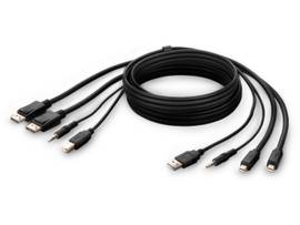 BELKIN TAA 2 MDP TO DP/USB/AUD CBL, VID M/M; US