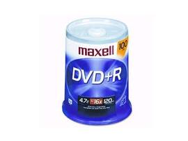 MAXELL 100PK DVD+R WO 16X 4.7GB SPDL