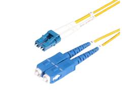 3M (9.8FT) LC TO SC (UPC) OS2 SINGLE MODE DUPLEX FIBER OPTIC CABLE, 9/125 M, 100