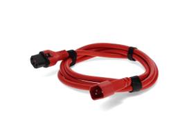 ADD-ON ADDON 4FT C13 FEMALE TO C14 MALE 14AWG 100-250V AT 15A RED LOCKING POWER CABLE