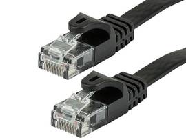 MONOPRICE CAT5E FLAT PATCH CABLE_ 100FT BLACK