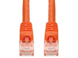 AddOn 25ft RJ-45 (Male) to RJ-45 (Male) Straight Booted Orange Cat6 UTP PVC Copp