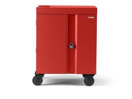BRETFORD 16X CUBE CART, PRE-WIRED USB-C, RED