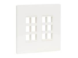 TRIPP LITE KEYSTONE WALL PLATE 12-PORT UNIVERSAL