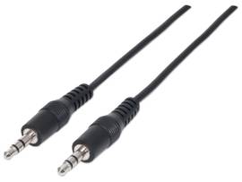 Manhattan Stereo Audio Cable 3.5 mm Stereo Male to Male, Black, 1.8 m (6 FT.)