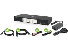 IOGEAR 4PRT 4K DUA VIEW DSPLYP SWIT TAA