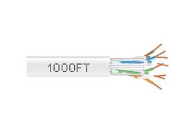 GigaTrue CAT6A Solid Bulk Cable (UTP), 23-AWG, Solid, 650-MHz, Plenum CMP, White