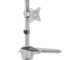 ROCSTOR ERGOREACH EP10 PREMIUM ALUMINUM SINGLE MONITOR STAND, SUPPORTS UP TO 32 DISPLAY, 17.6 LB - VESA 75X75 & 100X100MM -FREESTANDING ALUMINUM