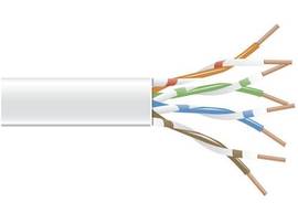 GigaTrue 550 CAT6 550-MHz Stranded Bulk Cable 4-Pair PVC 24 AWG White 1000-ft. 3