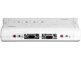 TRENDNET 4-PORT USB KVM SWITCH KIT W/AUDIO (INCLUDE 4 X KVM CABLES)