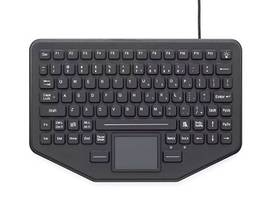 GAMBER SKINNYBOARD MOBILE KEYBOARD WITH TOUCHPAD. 12 FUNCTION KEYS, RED BACKLIT KEYS, INTEGRATED TOUCHPAD, SILICONE RUBBER, VESA MOUNTING PATTERN,