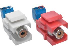 TRIPP LITE RCA FEMALE AUDIO JACK KIT RED/WHITE