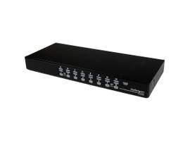 16 PORT 1U RACKMOUNT USB PS/2 KVM SWITCH