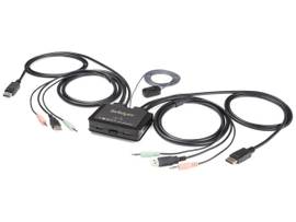 2PORT 4K DISPLAYPORT KVM SWITCH W/CABLES