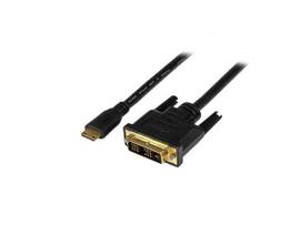 1m/3.3ft Mini HDMI male to DVI-Digital (24-pin) male cable; Full HD 1920x1200p 6