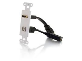 C2G DECORA HDMI/USB DONGLE F/F WP WHITE