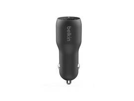 BELKIN 37W USB PD CAR CHARGER W/ PPS, BK W/PVC, C-C, 1M