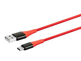 MONOPRICE USB 2.0 C TO A CHRG&KEVLAR-CBL 3FT RED