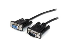 3M STRAIGHT THROUGH SERIAL CABLE M/F BK