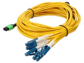 ADD-ON10M MPO TO 12XLC OS2 YELLOW FANOUT CBL