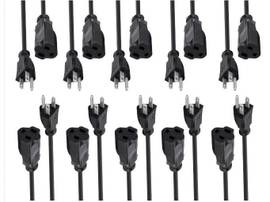 MONOPRICE EXT CORD 16AWG 13A 3-PRONG 1FT 10PK