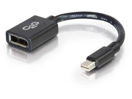 C2G 6IN MINI DISPLAYPORT M TO DP F BK