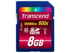 TRANSCEND 8G SDHC CLASS10 UHS-I CRD,600X