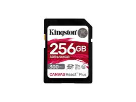 KINGSTON 256GB CANVAS REACT PLUS SDXC UHS-II 300R/260W U3 V90 FOR FULL HD/4K/8K