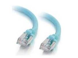 C2G 6IN CAT6A SNAGLESS STP CABLE-AQUA