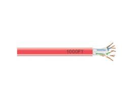 CAT6 550-MHz Solid Ethernet Bulk Cable - Unshielded (UTP), CMR PVC, Red, 1000-ft