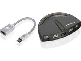 IOGEAR 4P USB2 PRINT SWIT W/USB-A & USB-C