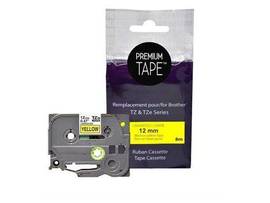 BROTHER TZE-631 COMPATIBLE PREMIUM TAPE BLACK / YELLOW 12MM