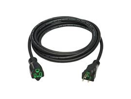 TRIPP LITE SAFE-IT ANTIBACTERIAL HOSPITAL-GRADE EXTENSION CORD, 5-15P TO 5-15R - GREEN DOT, 13A, 125V, 16 AWG, BLACK, 10 FT. (3 M)