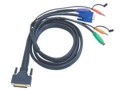 CABLE 10FT DB25M--HD15M/MINIDIN6M/M