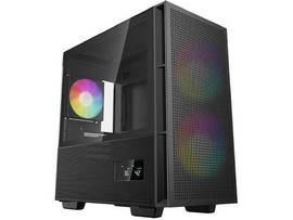 DEEPCOOL CH360 DIGIAL, MATX CASE, AIRFLOW, 2 FRONT PWM 140MM ARGB FANS, BLACK