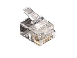 BLACK BOX CORP RJ11 UNSHIELDED MODULAR PLUG 6-WIRE 25PK