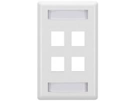 BLACK BOX CORP TION2 WALLPLATE 4-PORT SINGLE-GAN WPT476