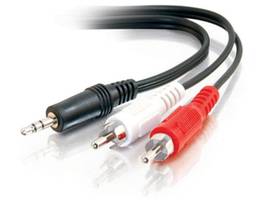 C2G 6FT 3.5MM STEREO MALE TO RCA MALE Y-CBL