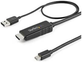 HDMI 1.4 to Mini DisplayPort 1.2 active adapter cable with 4K 30Hz video/HDCP 1.
