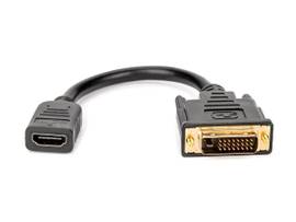 ROCSTOR HDMI TO DVI-D VIDEO CABLE ADAPTER - 8IN - HDMI FEMALE TO DVI MALE - 1 PA